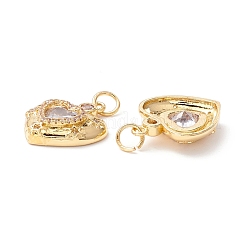 Латунные микропаве прозрачные кубические циркониевые подвески&nbsp;ZIRC-Z019-08G-NR