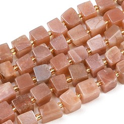 Натуральный Sunstone бисер пряди&nbsp;G-G053-B28-01