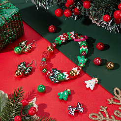 Набор акриловых бусин на рождественскую тематику&nbsp;OACR-SP0001-20A
