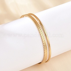 Браслеты-манжеты из нержавеющей стали 304 для женщин&nbsp;BJEW-B120-03G-03