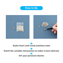 Подвеска из нержавеющей стали 304 со стразами&nbsp;STAS-UN0009-45