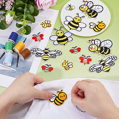16 шт. 8 стиля пчелы термонаклейки на ткань&nbsp;PATC-DC0001-12