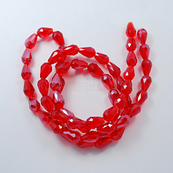 Стеклянные бусины с гальваническим покрытием &nbsp;X-EGLA-R008-15x10mm-9