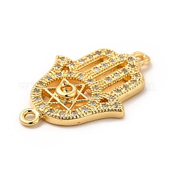 Экологичные подвески из латуни с микро-паве из прозрачного кубического циркония&nbsp;KK-F847-05G