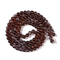 Строковые прозрачные стеклянные бусины в нитях&nbsp;GLAD-Q012-8mm-21