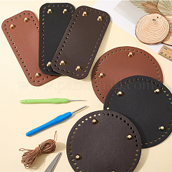 6 шт. 6 стиля прямоугольные и круглые сумки из искусственной кожи для вязания крючком&nbsp;DIY-CL0002-18