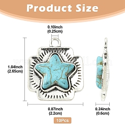 10шт подвески из синтетической бирюзы&nbsp;FIND-YW0009-37