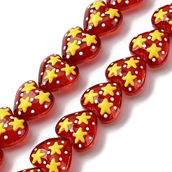 Стеклянные эмалевые бусины&nbsp;GLAA-Q125-01E