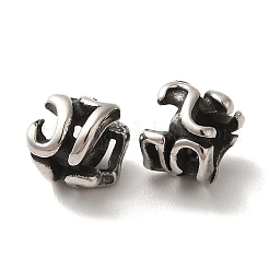 Европейские бусины из нержавеющей стали 304&nbsp;STAS-A080-34AS