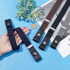 4 шт. 4 стиля унисекс регулируемый без пряжки эластичный пояс из искусственной кожи&nbsp;AJEW-GF0003-27B