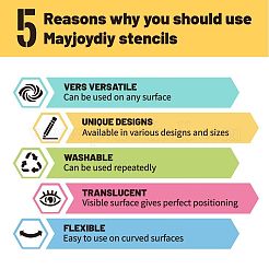 9 шт. 9 стиля Мандала домашнее животное выдалбливают трафареты для рисования&nbsp;DIY-WH0411-533