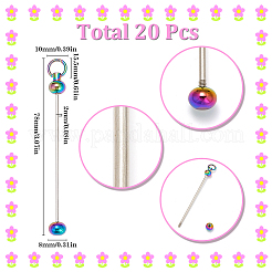 20 шт железный брелок с бисером для изготовления ювелирных изделий своими руками&nbsp;IFIN-SC0001-60