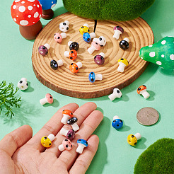 28шт 7 цвета фарфоровые бусины ручной работы&nbsp;PORC-TA0001-23