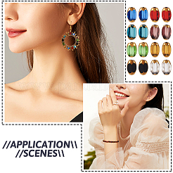 80шт 8 цвета гальванические стеклянные бусины&nbsp;EGLA-TA0001-21