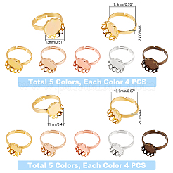 36 шт. 9 латунных регулируемых кольца&nbsp;KK-PH0004-02