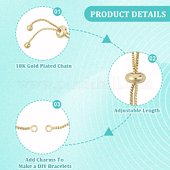 20шт стойка для покрытия латунной цепи браслет изготовление&nbsp;KK-BBC0021-94