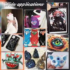 1 пакетик стеклянных кабошонов с принтом&nbsp;GGLA-PH0001-45D