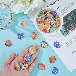 Кабошоны из непрозрачной смолы&nbsp;RESI-SC0006-40