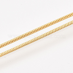 Латунь круглый змея цепи ожерелье материалы&nbsp;MAK-T006-11B-G