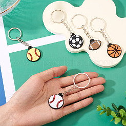 5 шт. 5 стиля пластиковые брелки из ПВХ&nbsp;KEYC-TA0001-49