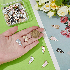 60шт 6 цвета сплава эмалевые подвески&nbsp;ENAM-ME0001-35