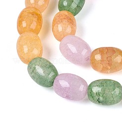 Выпечки нарисованные потрескивание стеклянные бусины пряди&nbsp;DGLA-N019-01A-03