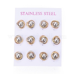 Серьги-гвоздики из нержавеющей стали 304&nbsp;EJEW-L241-01MC