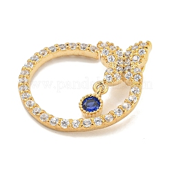 Латунные подвески из прозрачного кубического циркония с микропаве&nbsp;KK-S386-16G