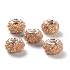 Ab цвет смолы роза цветок европейские бусины&nbsp;RESI-M001-05