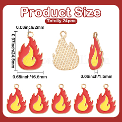24 шт. подвески из сплава и эмали на тему пожаротушения&nbsp;ENAM-SC0007-23