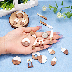 Подвески из смолы и дерева&nbsp;RESI-TA0001-11