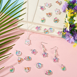 24шт 6 стиля подвески из сплава с эмалью&nbsp;ENAM-TA0003-27