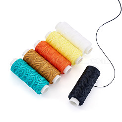 6 рулон плоских вощеных полиэфирных шнуров 6 цветов&nbsp;YC-TA0001-08C