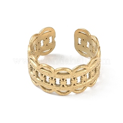 12 шт. ионное покрытие (IP) 304 нержавеющая сталь открытые манжеты кольца для женщин&nbsp;RJEW-G312-10G