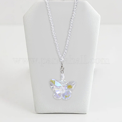 Стеклянная автомобильная подвеска в виде бабочки&nbsp;HJEW-DC0001-04