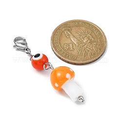 Подвески лэмпворк с грибами и сглазом ручной работы&nbsp;HJEW-TA00104