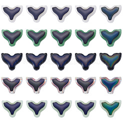 50шт 5 цвета стеклянные бусины&nbsp;GLAA-SP0001-60