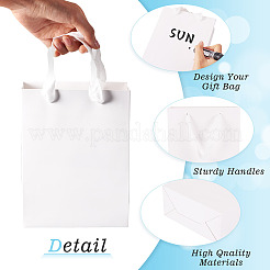 15 шт. 3 размера прямоугольные бумажные подарочные сумки для хранения с ручкой&nbsp;ABAG-TA0001-73A