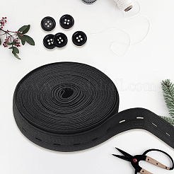5м плоский эластичный шнур/тесьма с петлей&nbsp;DIY-CY0002-13B