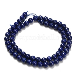 Нитки бусины из натурального ляписа-лазури&nbsp;G-L642-B05-6mm