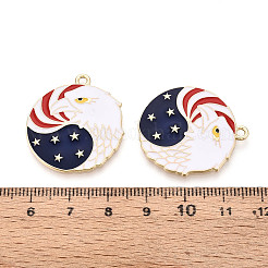 День независимости сплав темно-синяя эмалевая подвеска&nbsp;ENAM-T022-47KCG