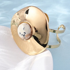 Браслеты-манжеты из сплава и железа для женщин&nbsp;LS-BJEW-F501-02KCG