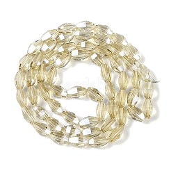 Стеклянные бусины с гальваническим покрытием &nbsp;GLAA-Q101-03A-PL03