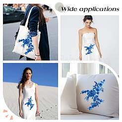 Цветочная вышивка полиэстером пришить аппликации&nbsp;PATC-WH0020-33E