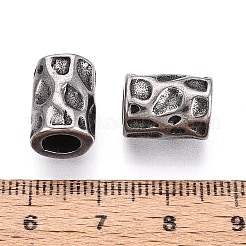 Крупные бусины с текстурой из нержавеющей стали 304 в европейском стиле&nbsp;STAS-T072-102AS