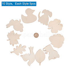 Деревянные подвески и джутовый шпагат&nbsp;DIY-PH0018-13