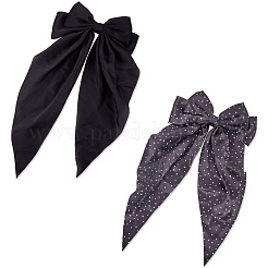 2 шт. 2 стильных заколки-бантики из полиэстера/ткани для женщин и девочек&nbsp;DIY-TA0011-57