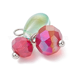 7шт 7 цвета подвески из гальванического стекла&nbsp;PALLOY-TA00299