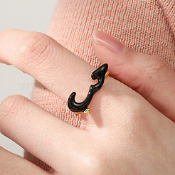 Открытые манжеты из латуни с микропаве из настоящей 18-каратной позолоченной латуни в форме облака с кубическим цирконием&nbsp;KX3532-2