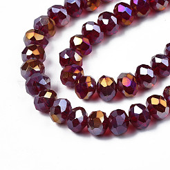 Стеклянные бусины с гальваническим покрытием &nbsp;EGLA-A034-T1mm-B29